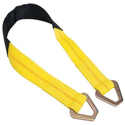 Bookazine 2 x 21 in. Axle Straps with Abrasive Sleeve & Delta Ring Yellow - 20 Piece