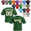Custom Stripe Baseball Jerseys - Personalized Pinstripe Team Uniforms for Men, Women, Boys, Girls - Add Your Name, Number, Logo - Customized Baseball Shirts for Sports Fans, Teams, Events, Gifts view 1