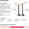 LEZYNE Steel Floor Drive 3.5 High Pressure Bicycle Floor Pump with 3.5" Analog Gauge - Durable 220 PSI Tire Air Pump for Road/Track Bikes - ABS-1 Pro Chuck Fits Presta & Schrader Valve - Flat Black view 3