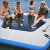 Inflatable Water Mat by Paradise Pad - 11ft Hexagon Floating Mat for Lake with Mesh | Water Hammock Floating Mats view 3