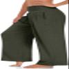 FQFGGYD Women's Summer Linen Wide Leg Pants High Waist Casual Beach Belt Sweatpants Pockets Lounge Pants Women Baggy Pants Army Green view 2