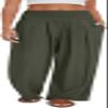 FQFGGYD Women's Summer Linen Wide Leg Pants High Waist Casual Beach Belt Sweatpants Pockets Lounge Pants Women Baggy Pants Army Green view 3
