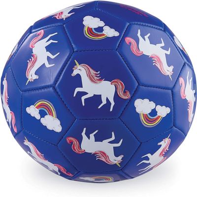 Crocodile Creek Kids Soccer Ball - Inflatable Rubber Ball for Kids Ages 4 and Up - for Indoor and Outdoor Sports - PVC-Free - Unicorn - 5.5-inch Diameter