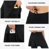 ANIVIVO Skirted Leggings for Women with Pockets, Tennis Yoga Golf Pickleball Skirt with Capris Leggings(All-Black,2XL) view 3