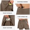 ANIVIVO Skirted Leggings for Women with Pockets, Tennis Yoga Golf Pickleball Skirt with Capris Leggings(All Brown,2XL) view 3