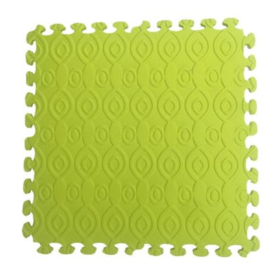 WEGHS Colorful Interlocking Floor Tiles with Borders, Exercise Foam Floor Cart with Borders, Thicken Soft Puzzle Play Mats, 15.5 Sq.Feet Coverage, 60x60cm, Green