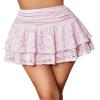 Avidlove Women's Pleated Mini Skirt Lace High Waisted Ruffles Lingerie Short Skirts view 1