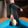 McDermott Billiard Pool Cue Glove - for Left Hand (Right-Handed Player) (Black, X-Large) view 3