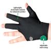 McDermott Billiard Pool Cue Glove - for Left Hand (Right-Handed Player) (Black, X-Large) view 4