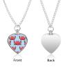 Crabs Urn Necklace for Ashes Personalized Pet Cremation Jewelry Heart Urn Pendant for Men Women view 2