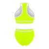 Akklian Women's High Waisted Bikini Sets Sporty Two Piece Swimsuit Color Block High Neck Bathing Suit Athletic Swim Suit view 4