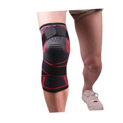 NOLITOY Elastic Compression Knee Brace Protector Sleeve for Sports Lightweight Knee Pad for Basketball Climbing and Outdoor Activities Red