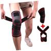 NOLITOY Elastic Compression Knee Brace Protector Sleeve for Sports Lightweight Knee Pad for Basketball Climbing and Outdoor Activities Red view 3