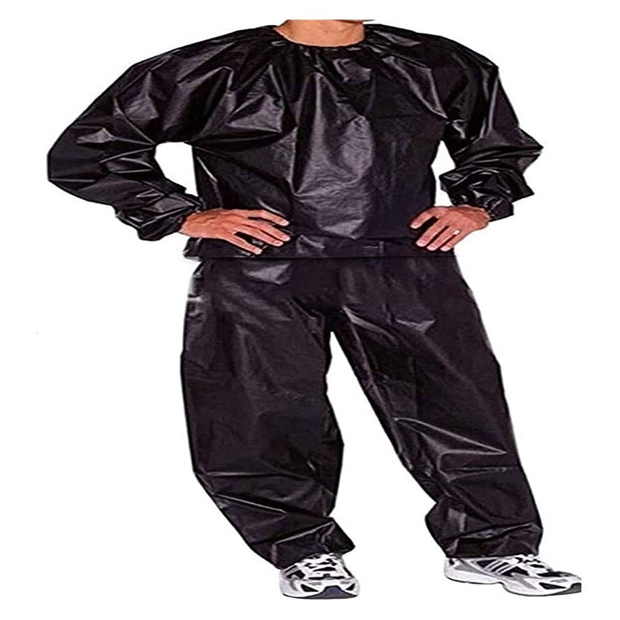Sweat Suit - Sauna Suit For Losing Weight, Unisex Sweat Suit/sauna, Sauna Suits Training Suit Thermal Fitness Suit Boxing MMA Men's Abdominal Path Gym Fitness Running Sauna Suits ( Color : Black , Siz