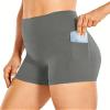 2024 Women's Latest Workout Yoga Shorts - Premium Soft Solid Stretch Cheerleader Running Dance Volleyball Short Pants Gray view 1