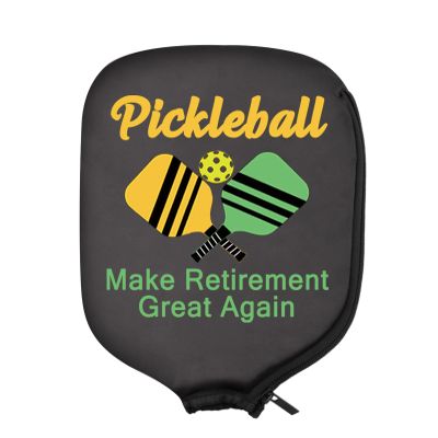HOLLP 2PC Pickleball Paddle Covers Pickleball Make Retirement Great Again Funny Pickleball Paddle Pouch Gift (Make Retirement Great Again)