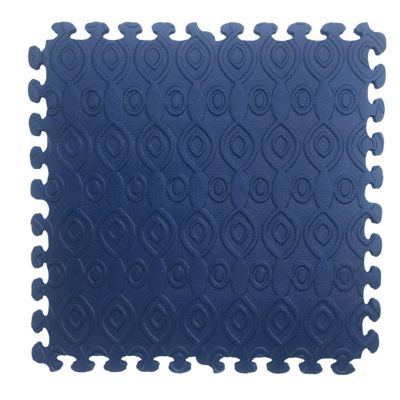 WEGHS Colorful Interlocking Floor Tiles with Borders, Exercise Foam Floor Cart with Borders, Thicken Soft Puzzle Play Mats, 15.5 Sq.Feet Coverage, 30x30cm, Dark Blue
