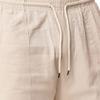 SWJGLITTR Mens Linen Drawstring Capri Pants Lightweight 3/4 Pants Elastic Waist Short Casual Beach Yoga with Pockets Trousers (Apricot,Large) view 2