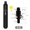 TUXING 4500psi Carbon Fiber PCP Paintball Tank 0.7L CE Approved Composite Cylinder with Paintball Regulator Valve Regulator Gauge Output Pressure:1800psi-M18*1.5 view 2
