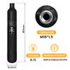 TUXING 4500psi Carbon Fiber PCP Paintball Tank 0.7L CE Approved Composite Cylinder with Paintball Regulator Valve Regulator Gauge Output Pressure:1800psi-M18*1.5 view 4