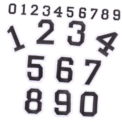 Happyyami 2sets Stickers for T-Shirt Decoration Self-Adhesive Sports Shirt Stickers Numbers for Helmets Jeans and Bags Versatile Clothing Repair Patches
