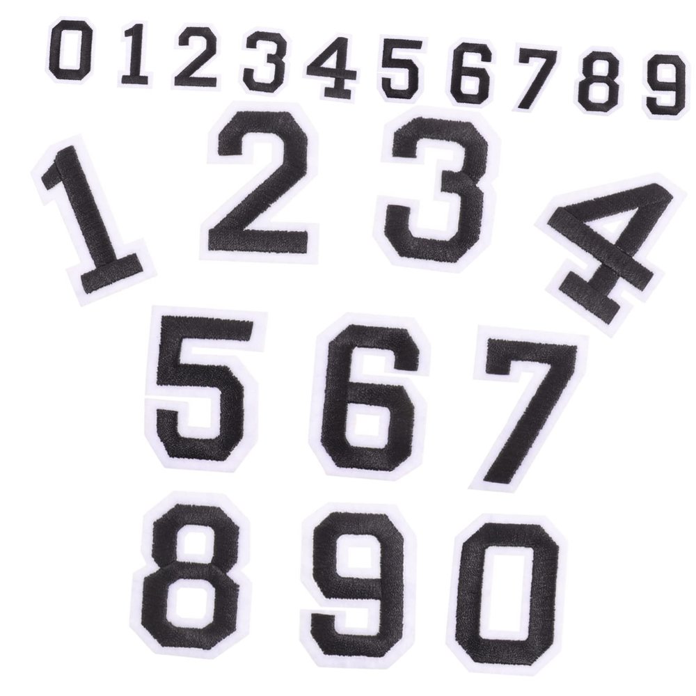 Happyyami 2sets Stickers for T-Shirt Decoration Self-Adhesive Sports Shirt Stickers Numbers for Helmets Jeans and Bags Versatile Clothing Repair Patches