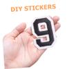 Happyyami 2sets Stickers for T-Shirt Decoration Self-Adhesive Sports Shirt Stickers Numbers for Helmets Jeans and Bags Versatile Clothing Repair Patches view 2