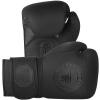 FISTRAGE Rigid Boxing Gloves Cowhide Leather Embossed Muay Thai Training Sparring Punching Bag Mitts Kickboxing Fighting Glove for Punch Bag (Black, 10 OZ) view 4