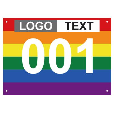 Muka Custom Race Bibs, Tyvek Rainbow Bib Numbers 001-200, 8-1/4 x 6 Inch Full Printing Marathon Race Number