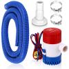 Lounsweer 5 Pcs Bilge Pump Plumbing Kit Including Electric 12v Boat Bilge Water Pump PVC 2 Hose Clamps ThruHull Fitting, 1-1/8-inch(1100gph,Blue) view 1