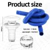 Lounsweer 5 Pcs Bilge Pump Plumbing Kit Including Electric 12v Boat Bilge Water Pump PVC 2 Hose Clamps ThruHull Fitting, 1-1/8-inch(1100gph,Blue) view 2
