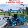 Electric Tricycle Cover SANBENGZI Awning,Rainproof Tarpaulin Ideal for Carrying Cargo Electric Powered Tricycles ( Color : Blue , Size : L ) view 2