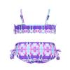 SHEKINI Girls Tie Side Sports Tassel Bikini Set Printing Two-Piece Swimsuit(Purple Pink,10 Years) view 2