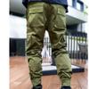 JEsilunmaMY Men's Print Cargo Pants Multi-Pockets Slim Fit Joggers Pants Hiking Outdoor Casual Tactical Tapered Trousers (Green,Medium) view 2