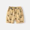 NineFit Basics Toddler Children Boys Pull On Cartoon Prints Pockets Sports Jogger Workout Cargo Pants Summer Clothes (Khaki, 3-4 Years) view 2