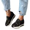 JYSwoshoe Women's Platform Wedge Shoes Sneakers,Wedge Floral Walking Shoes Embroidery Floral Mesh Lace Chunky Sneakers Slip On Arch Support Shoes Fashion Sneakers view 3