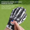 FINGER TEN Golf Gloves Men Right Handed Golfer Left Hand with Ball Marker 2 Pack Leather Breathable Comfortable Weathersof Grip Size Small Medium ML Large XL (Black&Bones, Large(Worn on Left Hand)) view 4