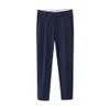 JEsilunmaMY Men's Casual Suit Pants Slacks Solid Color Summer Formal Cropped Pants Workout Running Lounge Straight Pants (Dark Blue,31)