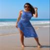 HUUSA Women's 2 Piece Beach Dress Crochet Coverups 2026 Summer Swimwear Knit Bathing Suit Hollow Out Split Swimsuit Holiday Beachwear Blue XL view 4