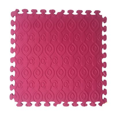 WEGHS Colorful Interlocking Floor Tiles with Borders, Exercise Foam Floor Cart with Borders, Thicken Soft Puzzle Play Mats, 15.5 Sq.Feet Coverage, 60x60cm, Pink