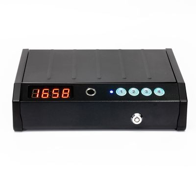 Fingerprint Password Safe, Smart Mini Portable Pistol Case with Sound Prompt and Emergency Power Supply Function, 0..3s Fast Identification, Support Mobile Phone APP Control