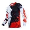 Kids Mountain Bike Shirts Child Cycling Jersey for Girls Boys Youth Long Sleeve Clothing MTB Bicycle Downhill BMX Tops Red view 1