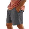 Mens Cotton Linen Shorts Summer Lightweight Casual Beach Shorts Drawstring Breathable Vacation Lounge Shorts, Vacation Essential Outfit for Men Pajama Yoga Shorts(Gray 1,Small) view 1