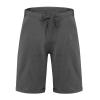 Mens Cotton Linen Shorts Summer Lightweight Casual Beach Shorts Drawstring Breathable Vacation Lounge Shorts, Vacation Essential Outfit for Men Pajama Yoga Shorts(Gray 1,Small) view 3