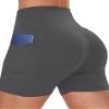 2024 Women's Latest Workout Yoga Shorts - Premium Soft Solid Stretch Cheerleader Running Dance Volleyball Short Pants view 2