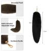 YXBOMG Rose Red Cat Tail Keychain 12.2" (31cm) Fox Long Plush Soft Tail, Halloween Animal Wolf Role Play Party Props Dress Up Phone Backpack Hanging Ornament view 2