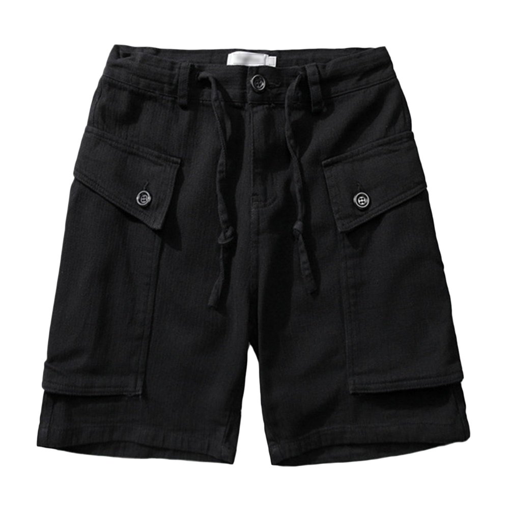Men's Loose Fit Cargo Shorts Lightweight Pocket Casual Outdoor Short Relaxed Fit Classic Hiking Short Pants (Black,3X-Large)