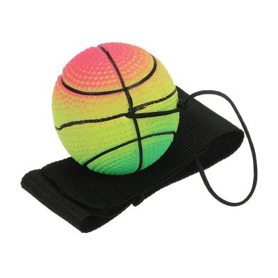PATIKIL 1.9 Inch Sports Wrist Ball, Basketball Rubber Rebound Wristband Wrist Return Ball Sport on a String for Exercise Play, Mixed Colors