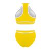 Women's High Waisted Bikini Sets Sporty Two Piece Swimsuit Color Block High Neck Bathing Suit Athletic Swim Suit view 4