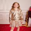 GRACE KARIN Sequin Jacket for Girls Kids Golden Long Sleeve Fall Winter Fashion Party Outwear Size 10-12 view 4
